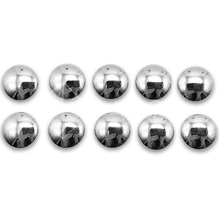 Комплект декоративных заглушек FDA-95 на винты-10шт, ПВХ/хром