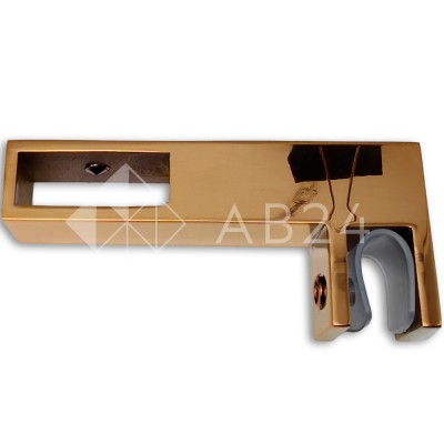 Держатель стекла FDC-35 сквозной 30х10 горизонтальный, нержавейка/розовое золото