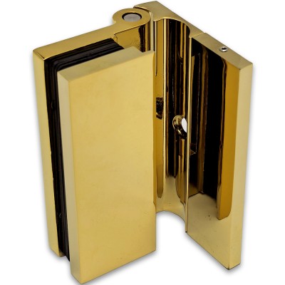 Петля Гера FDP-120 стена-стекло, открывание 90°, цинк/золото