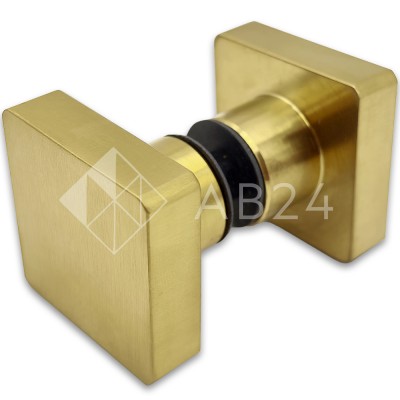 Ручка кноб FDR-30 квадратная, нержавейка/брашированное золото