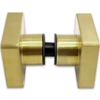 Ручка кноб FDR-30 квадратная, нержавейка/брашированное золото