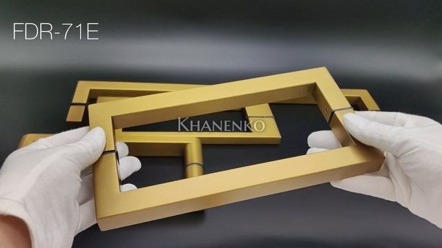 Ручка кноб FDR-30 квадратная, нержавейка/брашированное золото