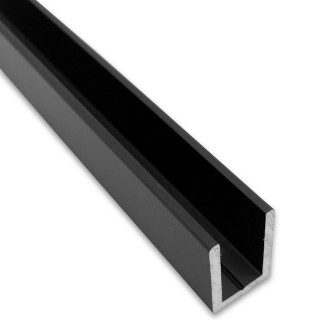Профиль для стекла FDPA-51.22, 19х12х1,75, длина 2,2 м, алюминий/черный