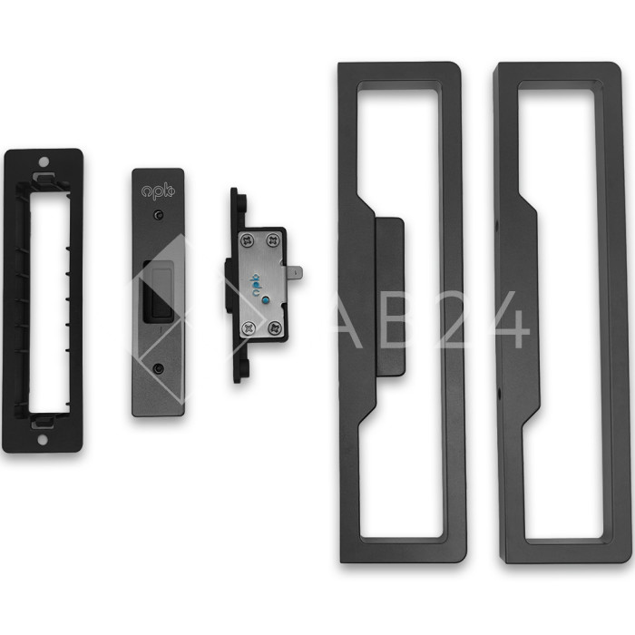 Комплект ручек FDR-304 для стеклянной двери с магнитным замком, алюминий/коричневый