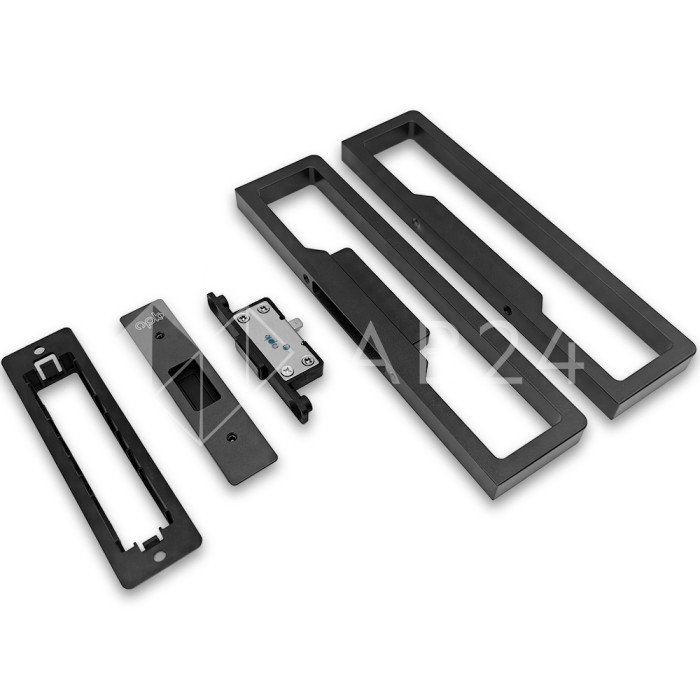 Комплект ручек FDR-304 для стеклянной двери с магнитным замком, алюминий/коричневый