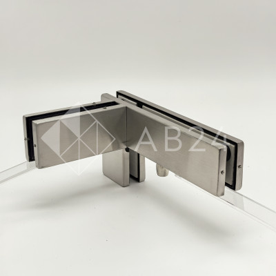 Фитинг угловой FKF-35R с осью и ребром жесткости правосторонний, нержавейка/матовый