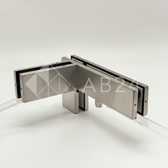 Фитинг угловой FKF-35R с осью и ребром жесткости правосторонний, нержавейка/матовый