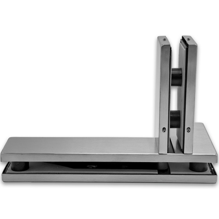 Фитинг угловой FKF-35R с осью и ребром жесткости правосторонний, нержавейка/матовый