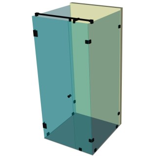 Душевая кабина п-образная DK-401К на коннекторах