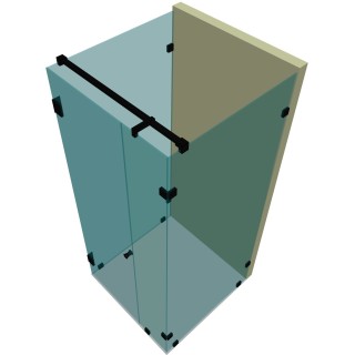 Душевая кабина п-образная DK-401К на коннекторах