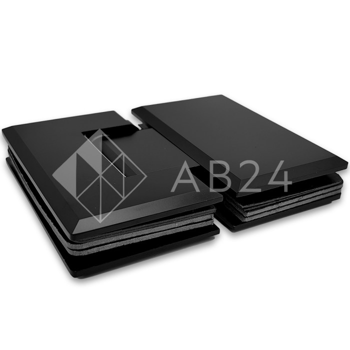 Петля Бета β FDP-22 стекло-стекло 180°, нержавейка/черный