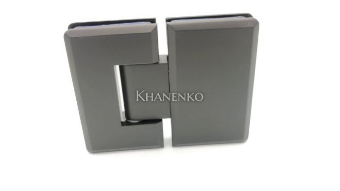 Петля Бета β FDP-22 стекло-стекло 180°, нержавейка/черный