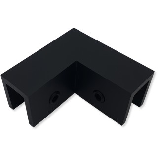 Коннектор верхний FDK-51 стекло-стекло Орион 90°, латунь/черный