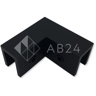 Коннектор верхний FDK-51 стекло-стекло Орион 90°, латунь/черный