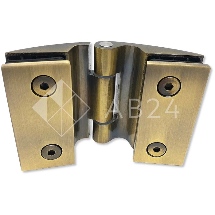 Петля FDP-115-DEF с дефектом Европа стекло-стекло 180° без крышек, нержавейка/бронза 