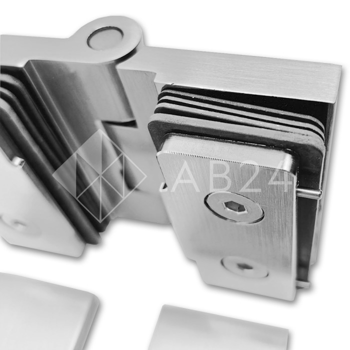 Петля Майя FDP-173 стекло-стекло 135°, латунь/матовый