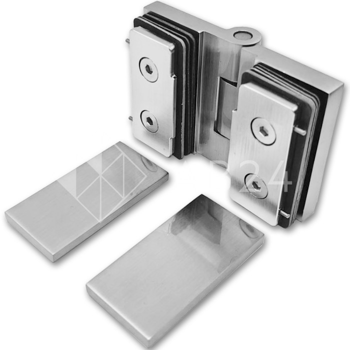 Петля Майя FDP-173 стекло-стекло 135°, латунь/матовый