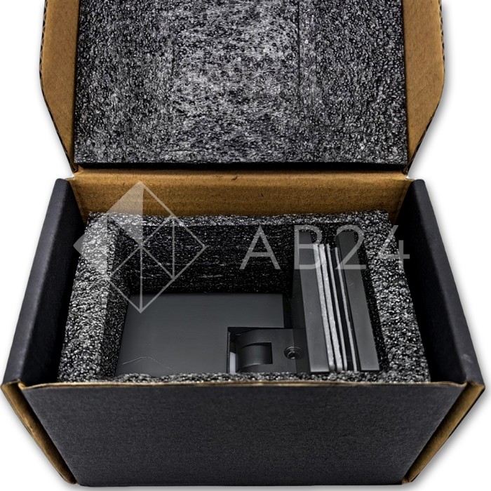 Петля Аврора FDP-184 стекло-стекло 90° с крышками, латунь/черный