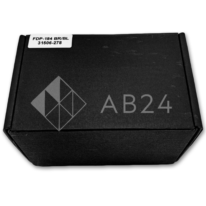 Петля Аврора FDP-184 стекло-стекло 90° с крышками, латунь/черный