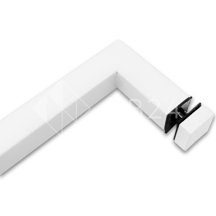 Ручка скоба FDR-85, 19х19х450х1.0 мм, нержавейка/белый