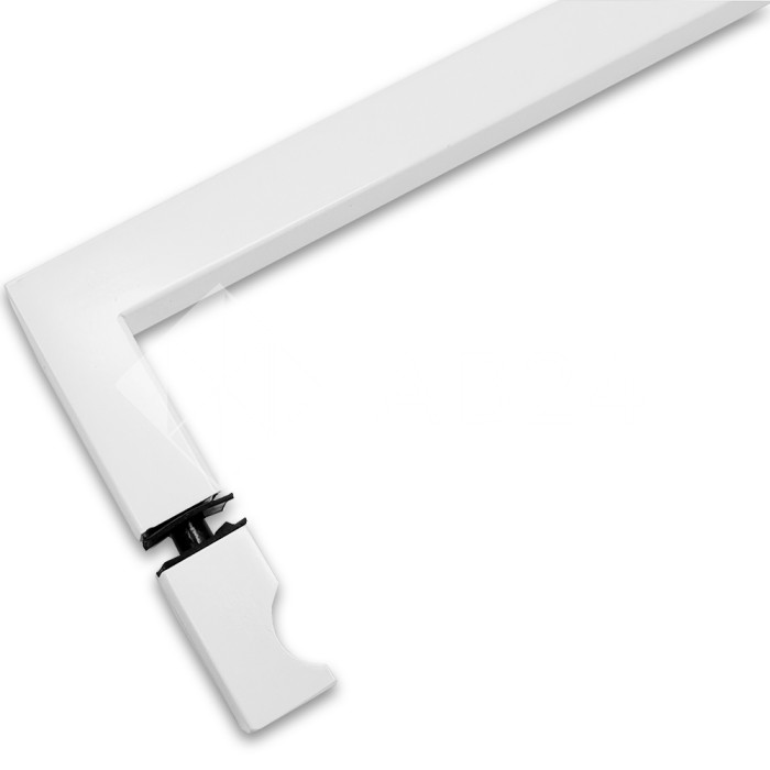 Ручка скоба FDR-85, 19х19х450х1.0 мм, нержавейка/белый