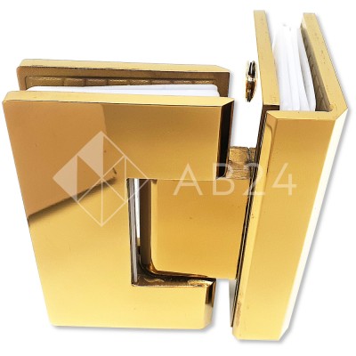 Петля FDP-13-DEF с дефектом Альфа α стекло-стекло 90°, нержавейка/золото