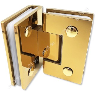 Петля FDP-13-DEF с дефектом Альфа α стекло-стекло 90°, нержавейка/золото