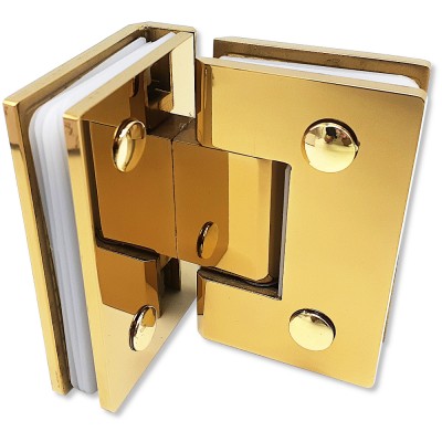 Петля FDP-13-DEF с дефектом Альфа α стекло-стекло 90°, нержавейка/золото