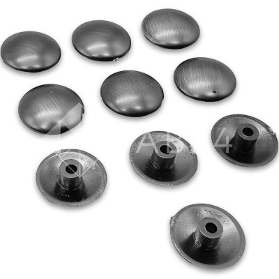 Комплект декоративных заглушек FDA-95 на винты-10шт, ПВХ/оружейная сталь
