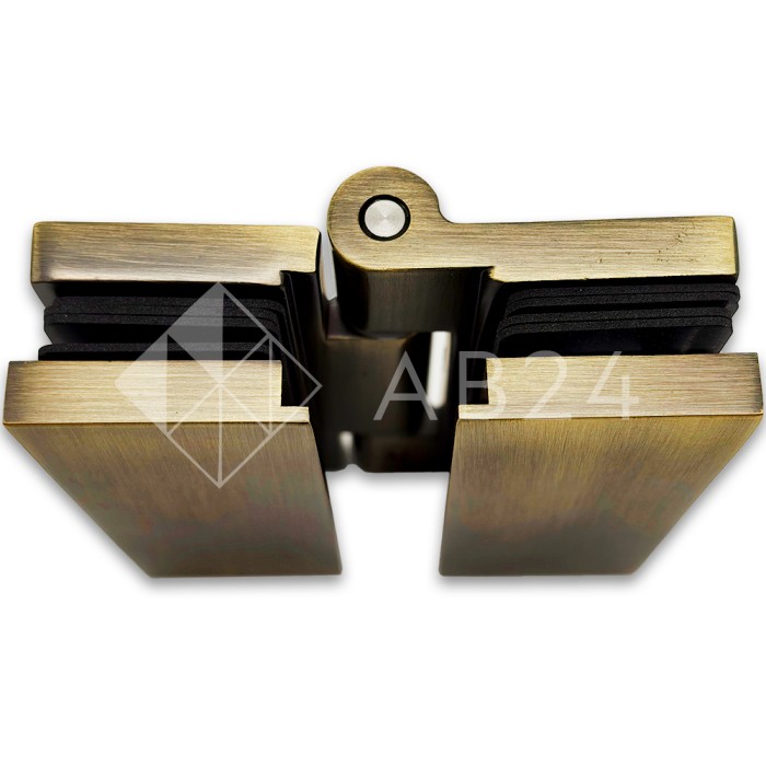 Петля Гера FDP-121 стекло-стекло 180°, цинк/бронза