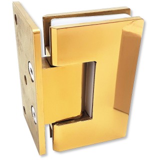 Петля Альфа FDP-10-DEF с дефектом стена-стекло с боковым креплением, нержавейка/золото