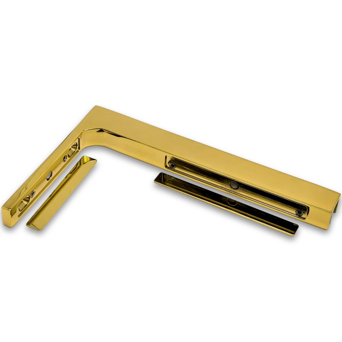 Угловой стабилизатор Диор FDK-5R стена-стекло 90˚ правый, нержавейка/золото