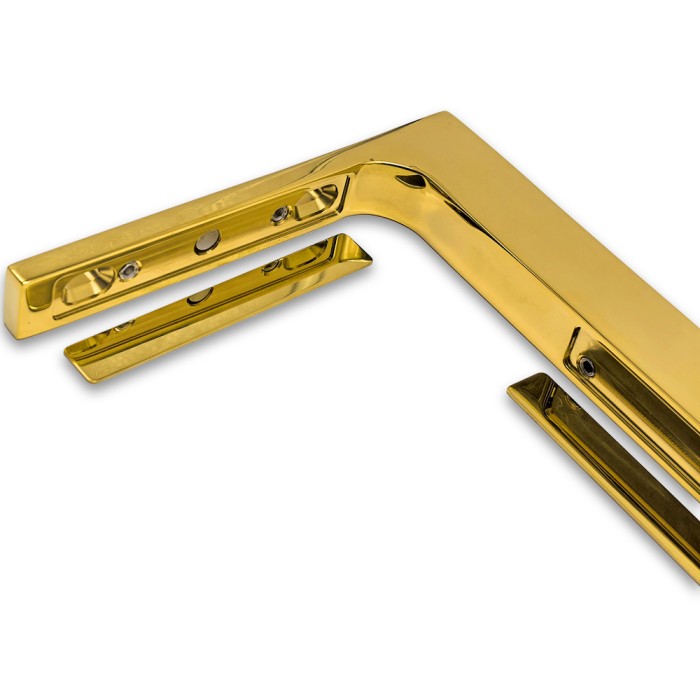 Угловой стабилизатор Диор FDK-5R стена-стекло 90˚ правый, нержавейка/золото