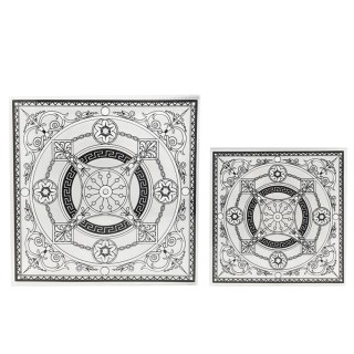 Декор стекла серебро 105 х 105 мм D65