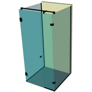 Душевая кабина п-образная DK-401P в опорном профиле