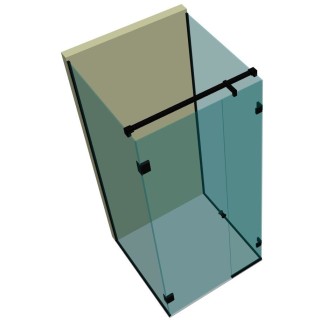 Душевая кабина п-образная DK-401P в опорном профиле