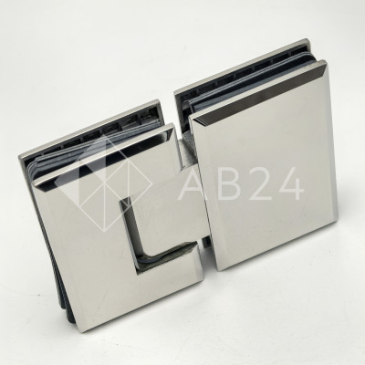 Петля Бета β FDP-22 стекло-стекло 180°, нержавейка/полированный