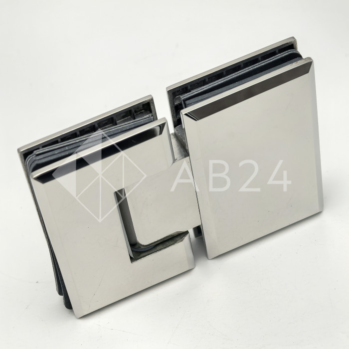 Петля Бета β FDP-22 стекло-стекло 180°, нержавейка/полированный