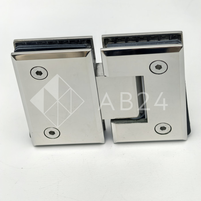 Петля Бета β FDP-22 стекло-стекло 180°, нержавейка/полированный