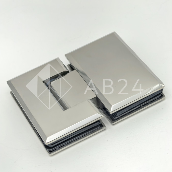 Петля Бета β FDP-22 стекло-стекло 180°, нержавейка/полированный