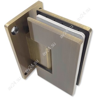 Петля FDP-11-DEF с дефектом Альфа α стена-стекло с центр. креплением, нержавейка/бронза