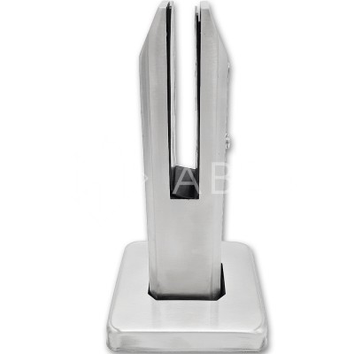 Стойка FOS-03 для стекла напольная 95х200 мм без сверления, нержавейка/матовый