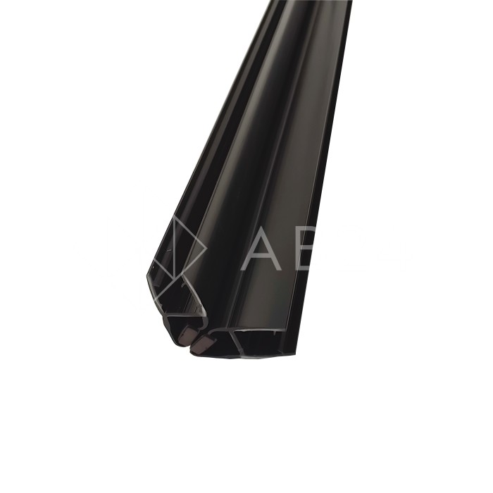 Уплотнитель ПРЕМИУМ магнитный 90°, 180° черный 2.2 м под стекло 8 мм FDPP-502.8