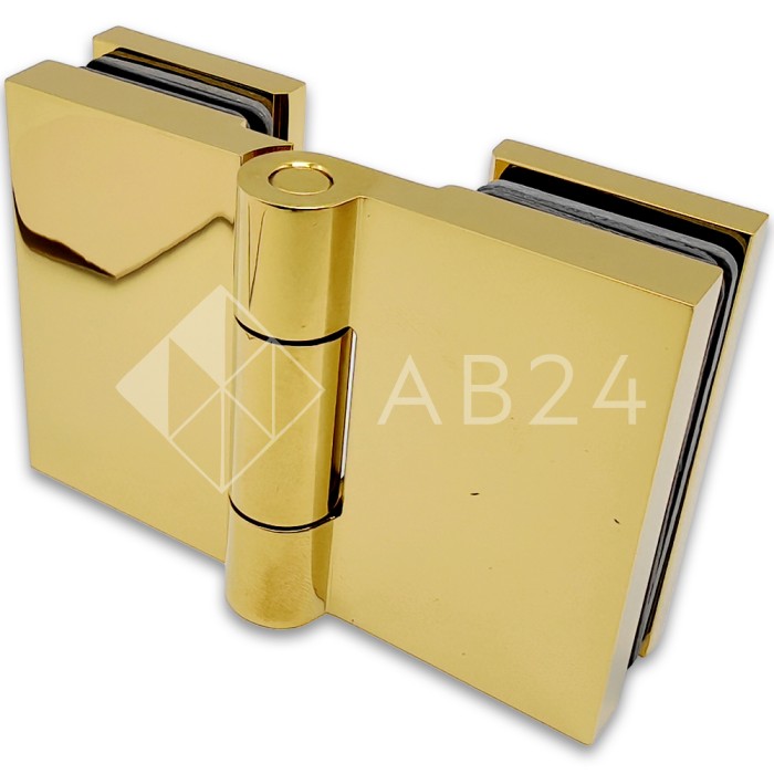 Петля Майя FDP-173 стекло-стекло 135°, латунь/золото