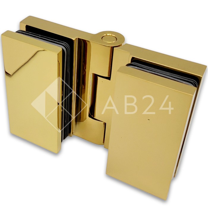 Петля Майя FDP-173 стекло-стекло 135°, латунь/золото