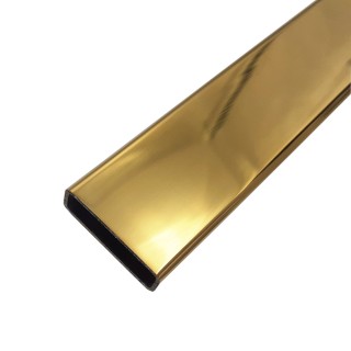 Труба FDT-353-DEF с дефектом 30х10х1.5 мм 3 м, нержавейка/золото