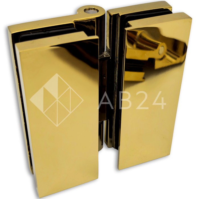 Петля Гера FDP-121 стекло-стекло 180°, цинк/золото