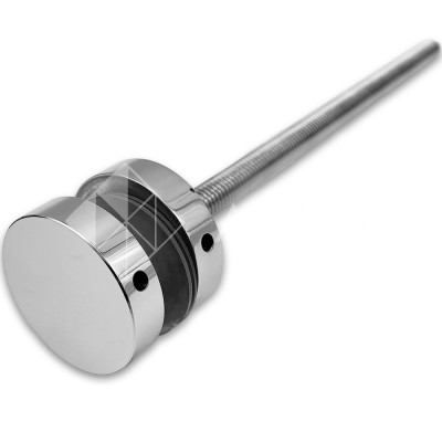 Стеклодержатель FKK-46, 10х10 мм Ø40 мм М10 для стекла, нержавейка/полированный