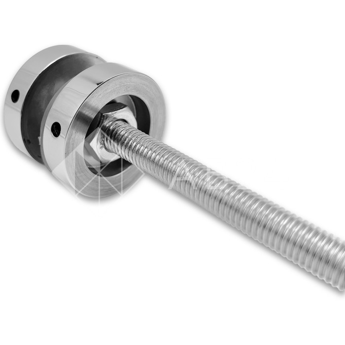 Стеклодержатель FKK-46, 10х10 мм Ø40 мм М10 для стекла, нержавейка/полированный