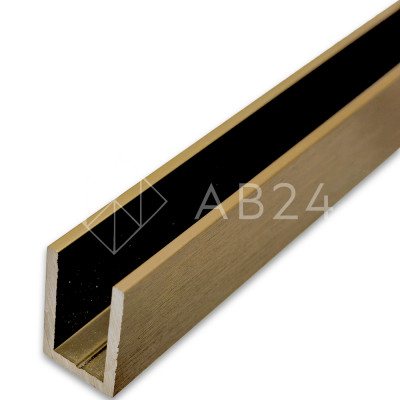 Профиль для стекла FDPA-51.3, 19х12х1,75, длина 3 м, алюминий/бронза 
